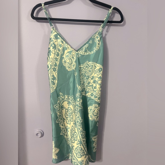 Floral Drawstring Satin Cami Dress - Picture 3 of 3